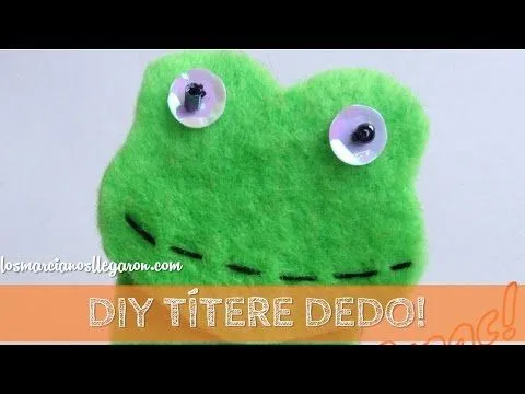 Títere Dedo hecho en Fieltro - Ranita - YouTube