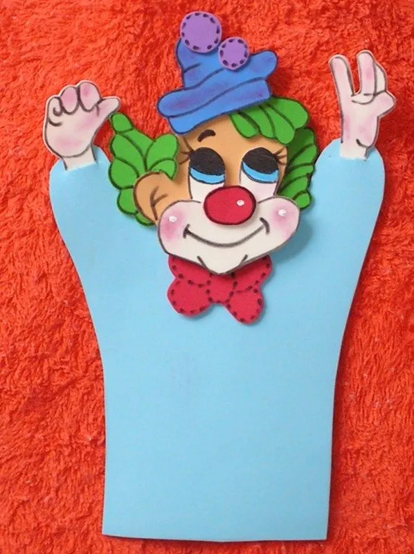 Titere payaso en goma eva - Todo en Goma Eva Titere payaso en goma eva - Todo en Goma Eva