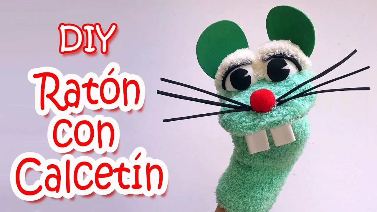 Títere Ratón con calcetín - Manualidades para todos - Mouse Sock ... Títere Ratón con calcetín - Manualidades para todos - Mouse Sock ...