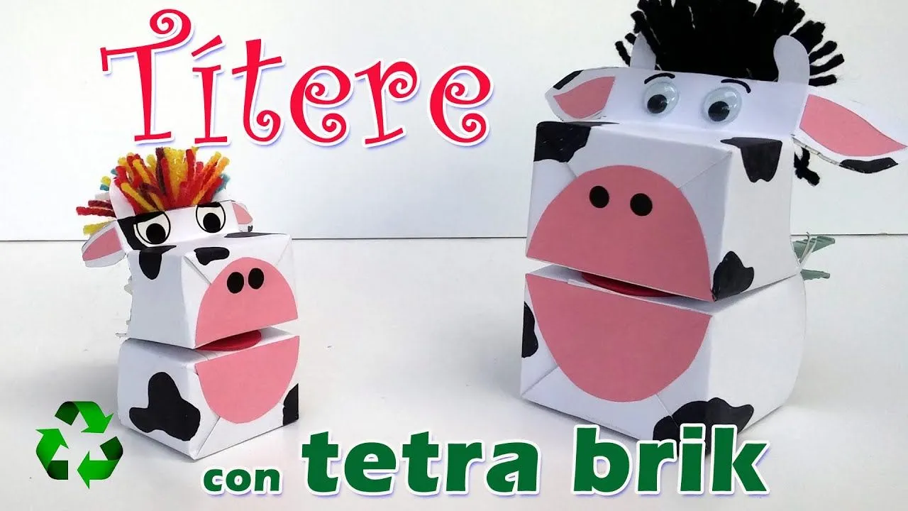 Como hacer Títeres con una caja de leche - Manualidades Para Todos - YouTube
