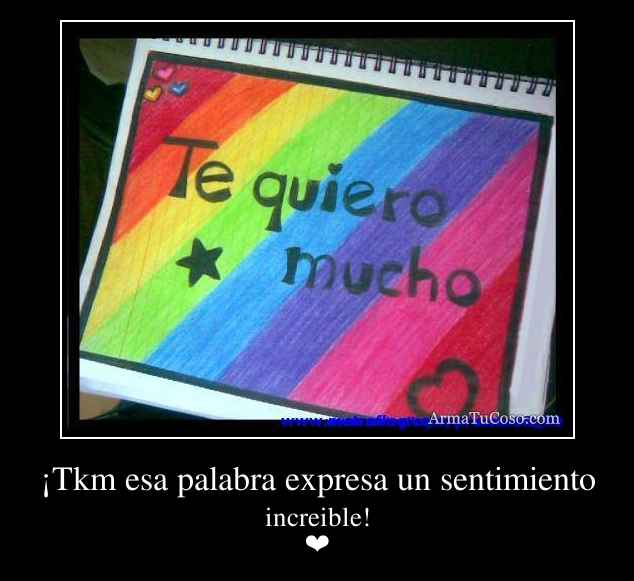 Tkm esa palabra expresa un sentimiento