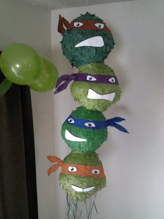 TMNT Teenage Mutant Ninja Turtles Pinata por SmashingFunCreations TMNT Teenage Mutant Ninja Turtles Pinata por SmashingFunCreations