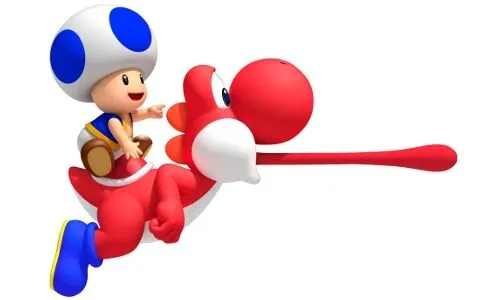 toad montando en yoshi toads de super mario para imprimir