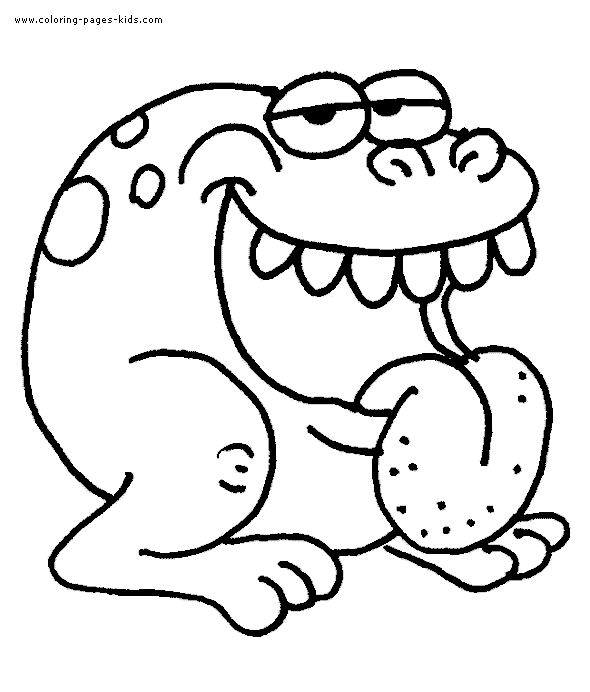 Toadlike Monster color page, fantasy medieval coloring pages ... Toadlike Monster color page, fantasy medieval coloring pages ...