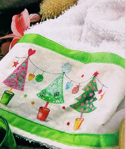 Toalla con decoupage | Towels n more | Pinterest