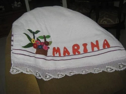 Imagen toallas marcadas en patchwork - grupos. Imagen toallas marcadas en patchwork - grupos.