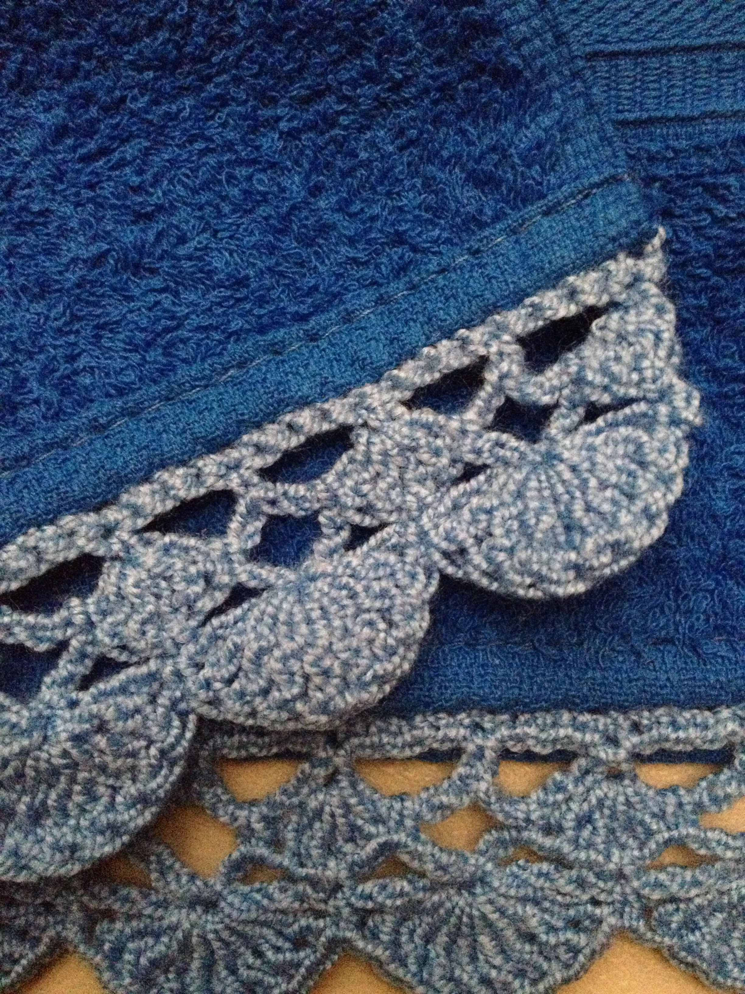 Toallas Personalizadas con Bordado y Puntilla Tejida en Crochet ... Toallas Personalizadas con Bordado y Puntilla Tejida en Crochet ...