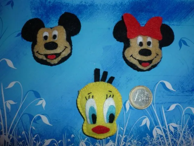 Manualidades Carmeli: Piolin Mickey Minnie de fieltro Manualidades Carmeli: Piolin Mickey Minnie de fieltro