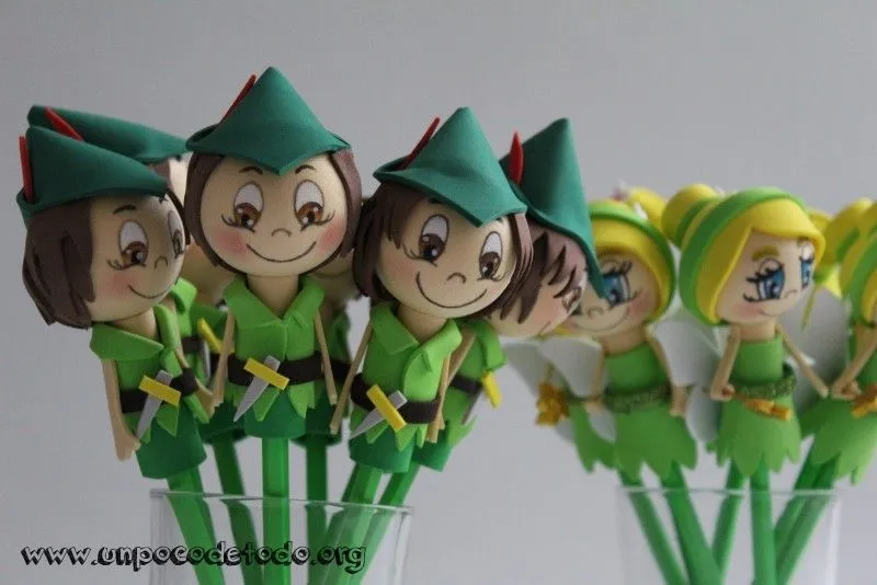 Un poco de todo.org - Fofulápices de Campanilla y Peter Pan