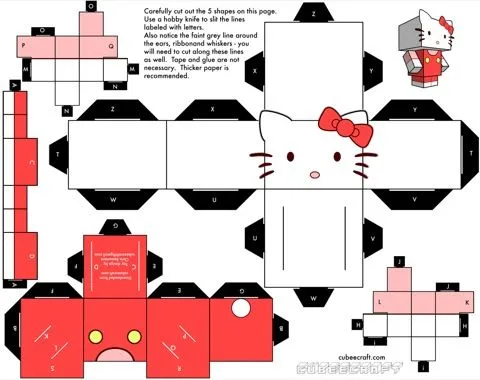 TODORECORTABLES: HELLO KITTY RECORTABLES, CAJITAS, TARJETITAS DE ...