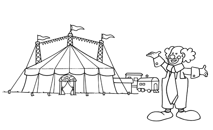 Imágenes para colorear del circo - Imagui
