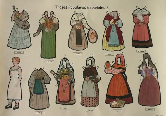 TODORECORTABLES SUEÑOS DE PAPEL: RECORTABLES TRAJES TRAJE TÍPICOS ...