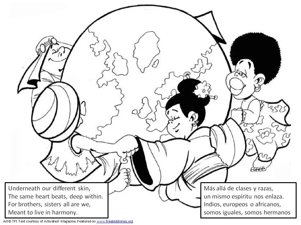 Tolerancia: Paginas para pintar – Tolerance Coloring Pages – Free Kids  Stories