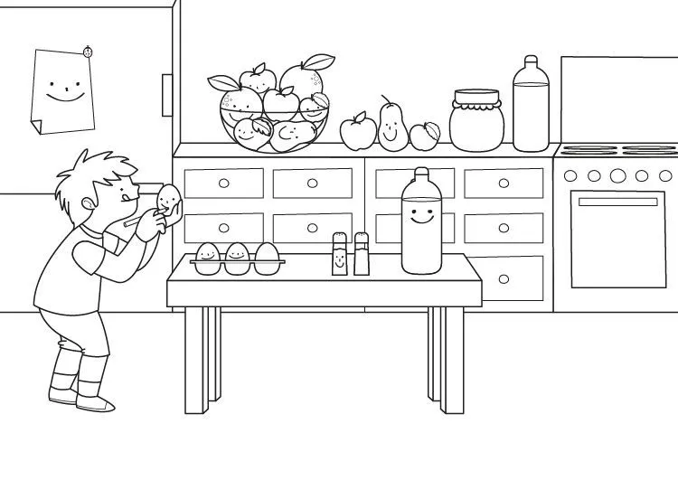 Tom pinta sorinsas: dibujo para colorear e imprimir Tom pinta sorinsas: dibujo para colorear e imprimir