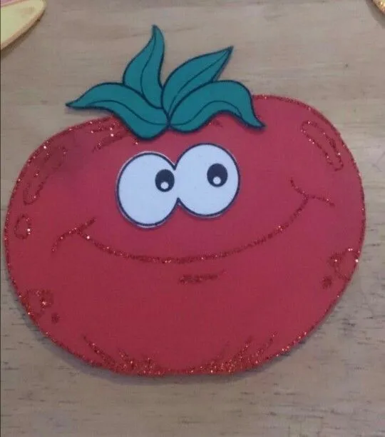 Tomate foami | Manualidades, Artesanías navideñas, Ganchillo y punto de cruz Tomate foami | Manualidades, Artesanías navideñas, Ganchillo y punto de cruz