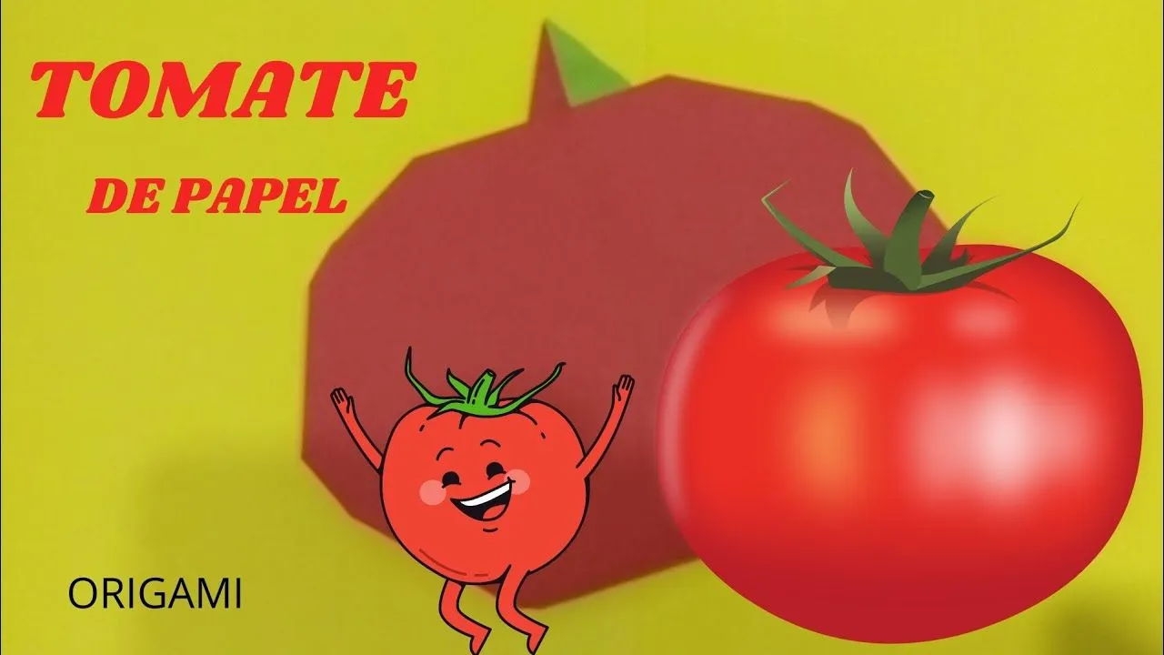 como hacer un TOMATE de papel 