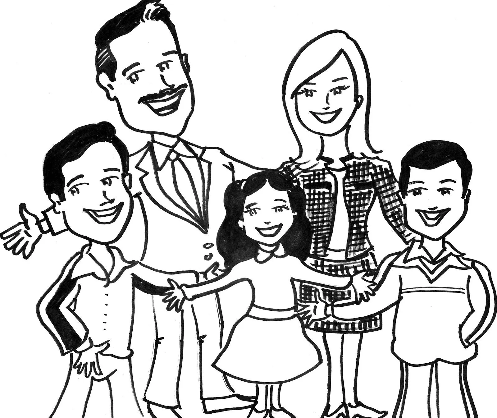 tony garabato caricaturista: dibujo de familia tony garabato caricaturista: dibujo de familia
