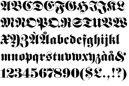 Top Ten: Tipografía Gótica | El Serif de Chocolate Top Ten: Tipografía Gótica | El Serif de Chocolate