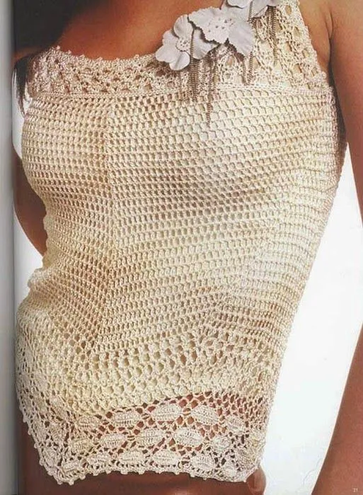 Top terminacion en pico Patron - Patrones Crochet