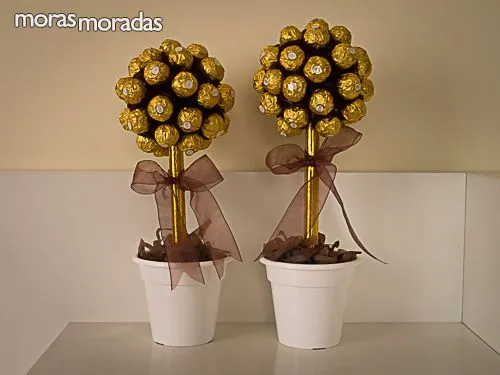 topiario o arbolito de bombones | Moras Moradas