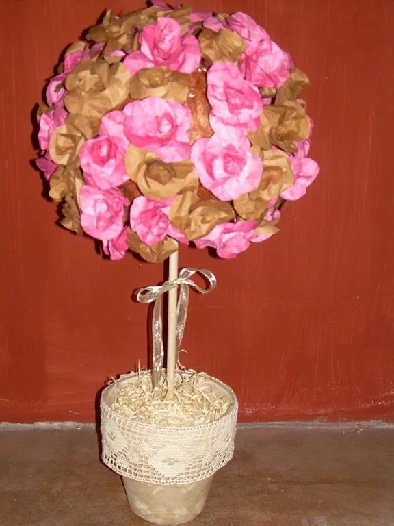 topiario de flores | Aprender manualidades es facilisimo.com