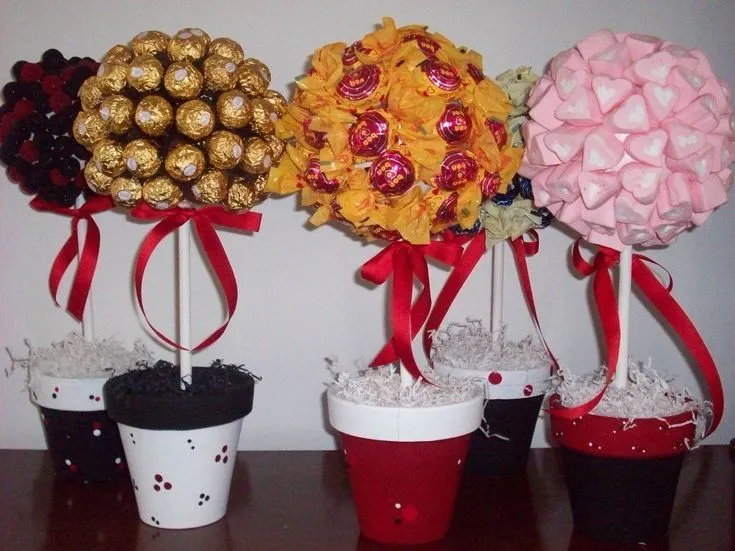 Topiarios de chuches para fiestas. | Detalles, regalos y ...