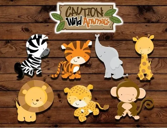 Toppers de cupcake animales de zoológico por MyHeartnSoulBoutique Toppers de cupcake animales de zoológico por MyHeartnSoulBoutique