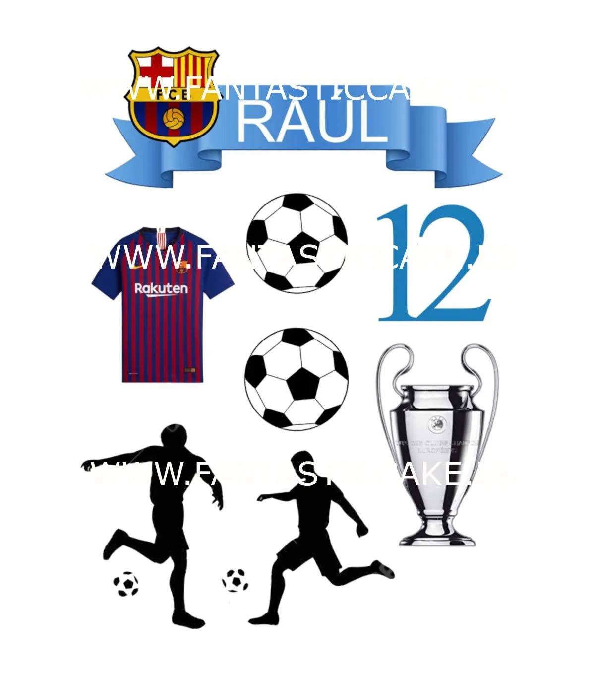 Toppers F.C. Barcelona Personalizado - Envío 24h - Fantastic Cake Toppers F.C. Barcelona Personalizado - Envío 24h - Fantastic Cake