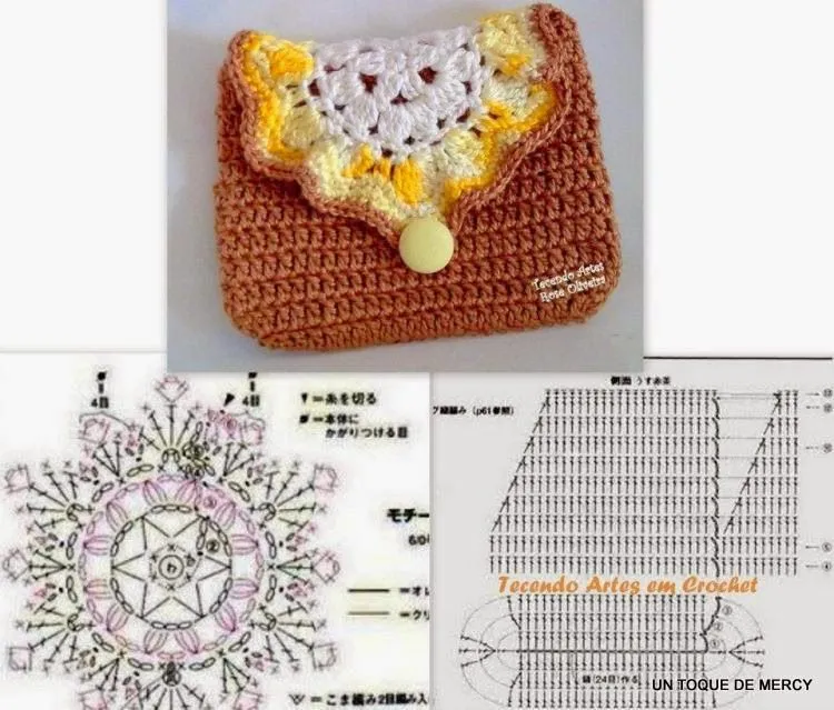 UN TOQUE DE MERCY: BOLSOS Y MONEDEROS DE CROCHET..CON GRAFICOS .