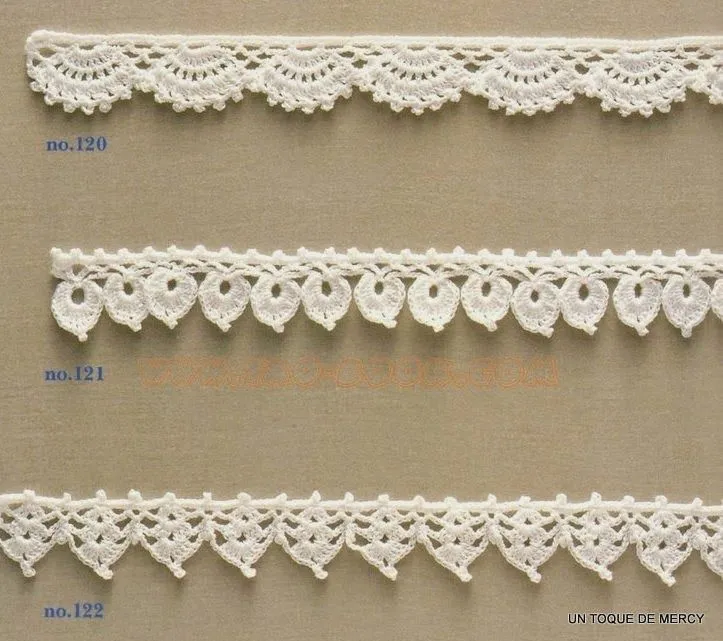 UN TOQUE DE MERCY: DELICADAS PUNTILLAS O BORDES DE CROCHET UN TOQUE DE MERCY: DELICADAS PUNTILLAS O BORDES DE CROCHET