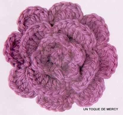 UN TOQUE DE MERCY: TULIPAN DE TELA Y ROSA DE CROCHET CON GRAFICO