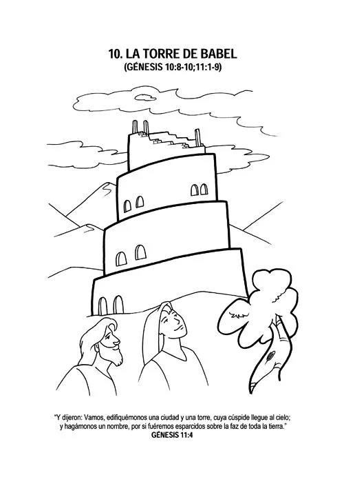 Torre de Babel para colorear - Imagui