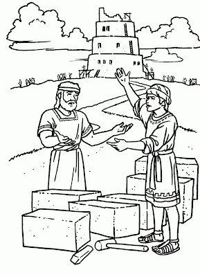 Dibujos de La Torre de Babel para colorear
