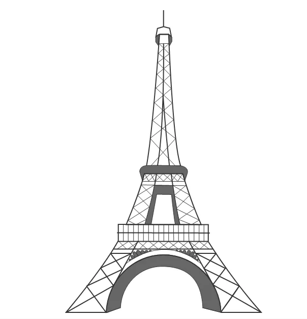 La torre eiffel dibujo linea - Imagui