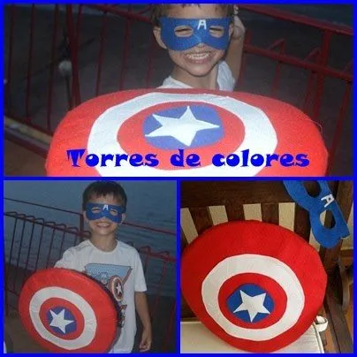 Torres de colores: Disfraz de Capitán América Torres de colores: Disfraz de Capitán América