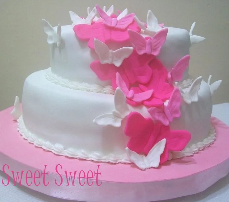 Torta 1er año Mujer Mariposas | Tortas decoradas | Pinterest