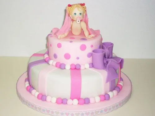 Torta para baby shower niñas - Imagui