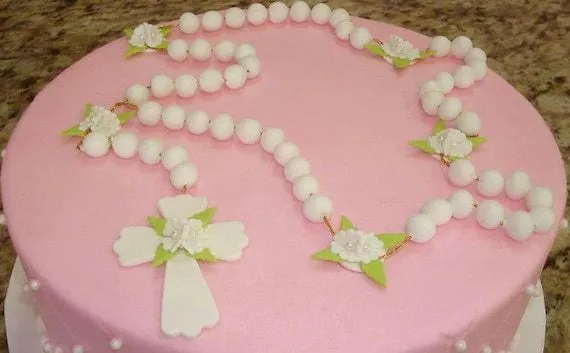 La torta de bautismo rosarios bautismo primera por PartyFavorsMiami La torta de bautismo rosarios bautismo primera por PartyFavorsMiami