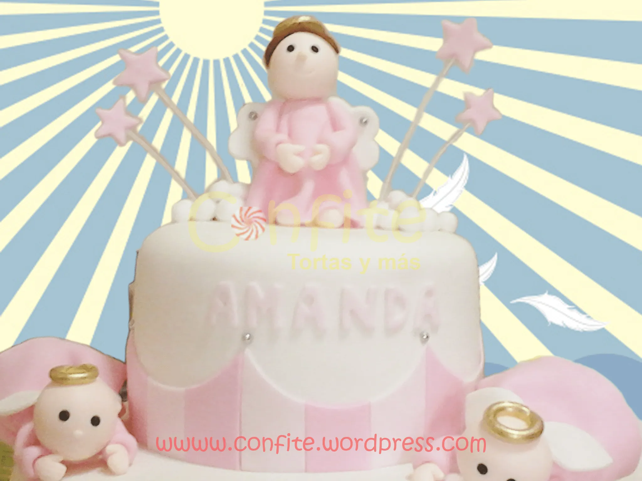 Torta de bautizo para niñas! | CONFITE Tortas y más...