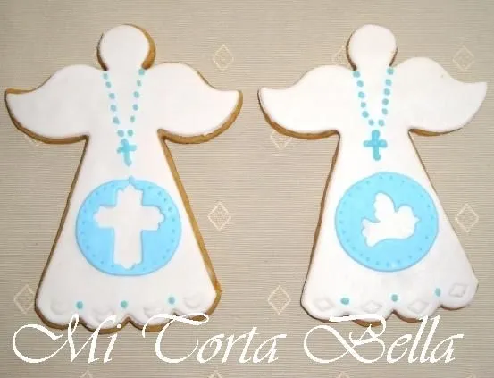 Mi Torta Bella: Angeles de galleta para Primera Comunión y Bautizo