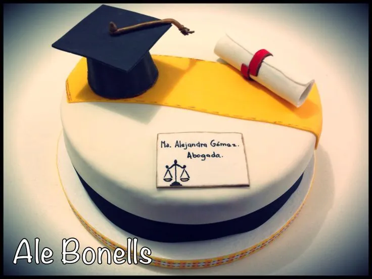 Torta con birrete y diploma. Para un recién egresado. | Tortas y ...
