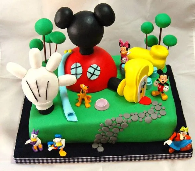 Torta casa Mickey Mouse paso a paso - Imagui