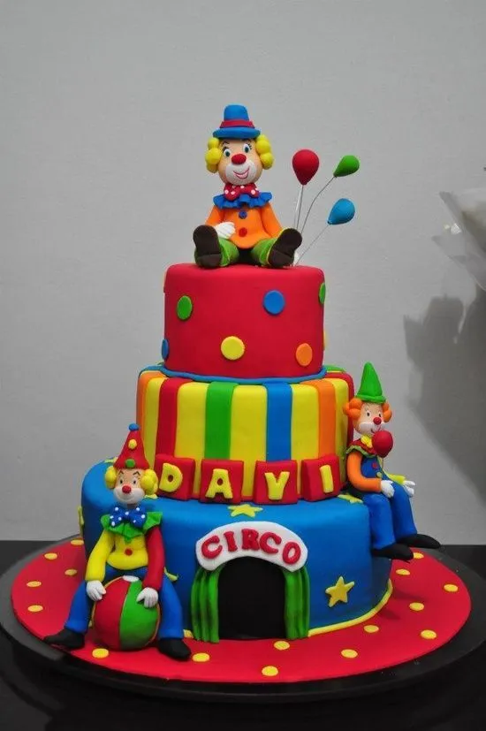 torta circo y payaso | tematico de circo | Pinterest