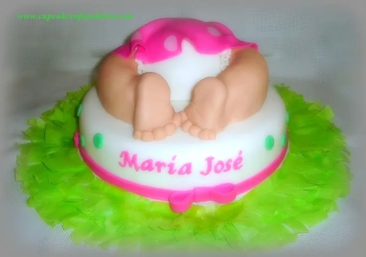 Torta Colita de Bebe decorada en pastillaje a 3 colores | BABY ...