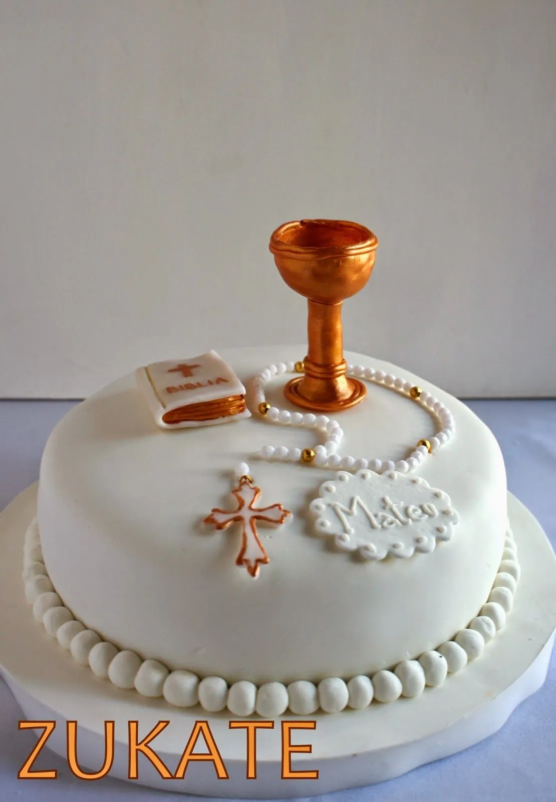 TORTA DE PRIMERA COMUNIÓN PARA MATEO | ZUKATE TORTA DE PRIMERA COMUNIÓN PARA MATEO | ZUKATE