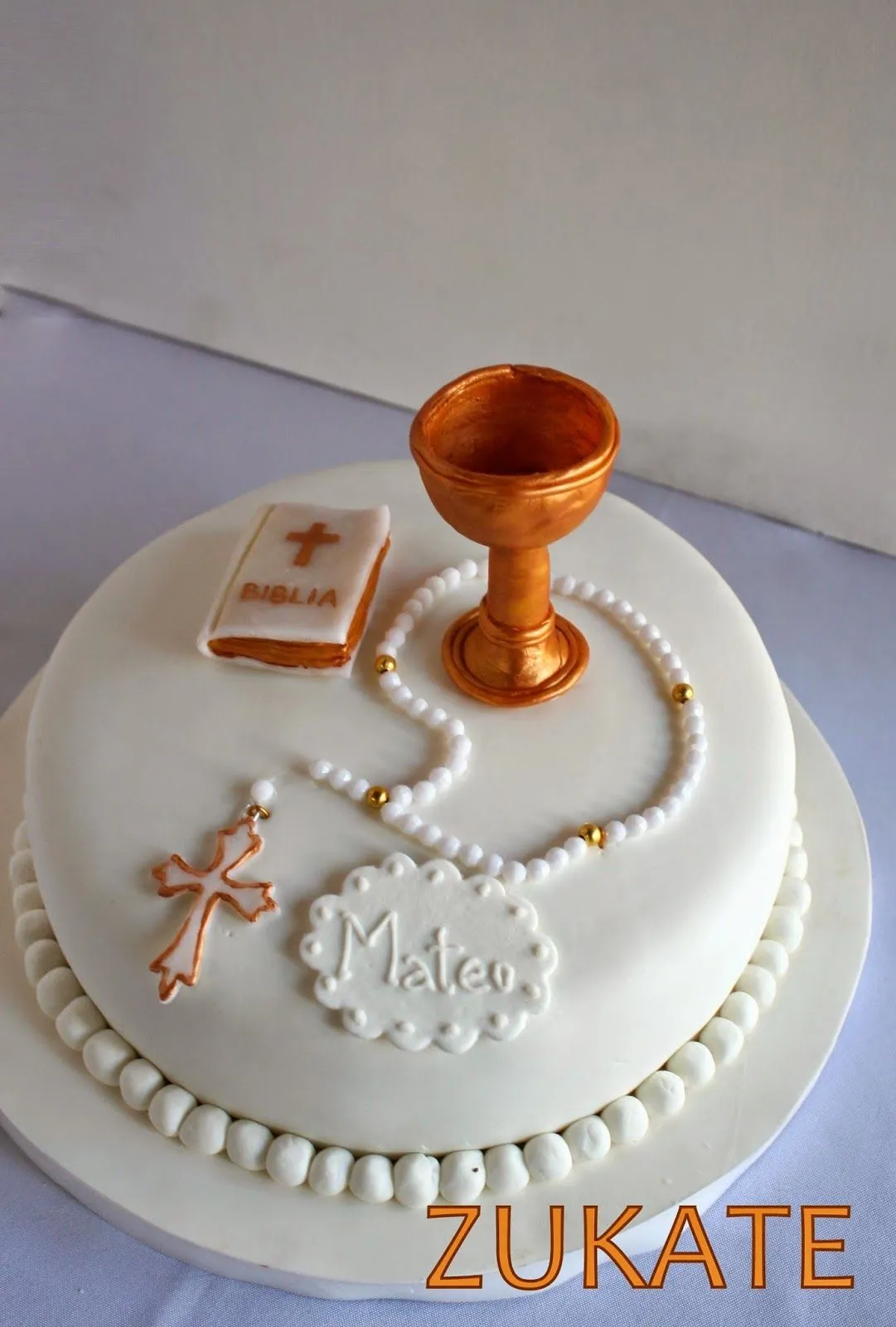 TORTA DE PRIMERA COMUNIÓN PARA MATEO | ZUKATE TORTA DE PRIMERA COMUNIÓN PARA MATEO | ZUKATE