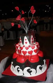 Patty & Carol: Torta con corazones para 15 años. Patty & Carol: Torta con corazones para 15 años.
