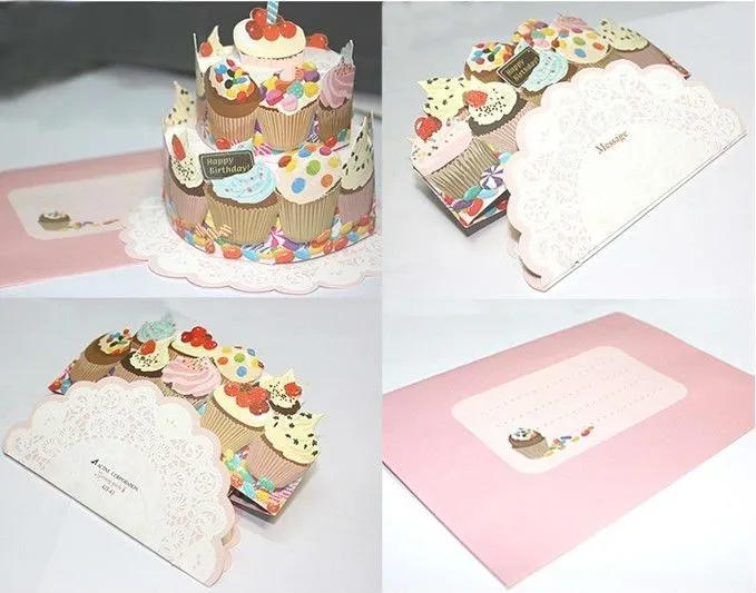 Torta de cumpleaños de papel, Feliz cumpleaños, 3d tarjeta de ... Torta de cumpleaños de papel, Feliz cumpleaños, 3d tarjeta de ...