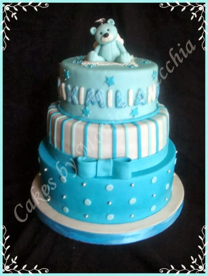 TORTA DECORADA PARA BAUTIZO O BABY SHOWER DE NIÑO DE NIÑO | TORTAS ...