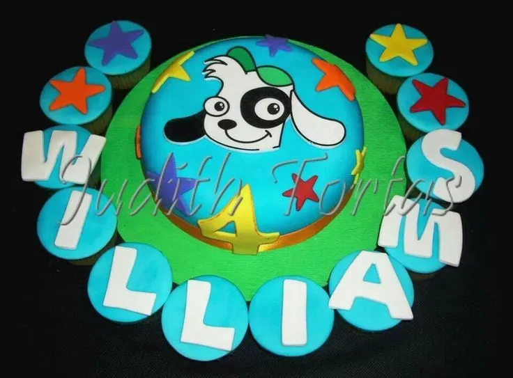 Torta decorada con fondant "Doki" | Tortas Infantiles "Judith ... Torta decorada con fondant "Doki" | Tortas Infantiles "Judith ...
